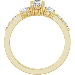 14K Yellow Gold 6x4 mm Pear Ring Mounting – image 3