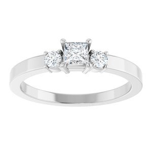 Platinum 3.25x3.25 mm Square Ring Mounting – image 5