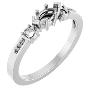 Platinum 6x3 mm Marquise Ring Mounting – image 2