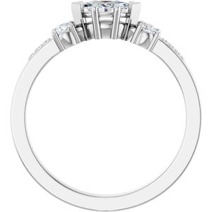 Continuum Sterling Silver 6x3 mm Marquise Ring Mounting – image 3