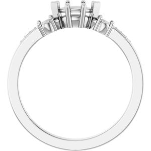 Platinum 6x3 mm Marquise Ring Mounting – image 4