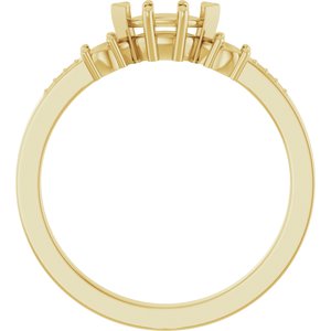 14K Yellow Gold 6x3 mm Marquise Ring Mounting – image 4