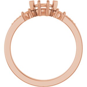 10K Rose Gold 6x3 mm Marquise Ring Mounting – image 4