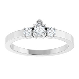 10K White Gold 4x3 mm Pear Ring Mounting – image 5