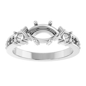 10K White Gold 9.5x5 mm Marquise Ring Mounting – image 6
