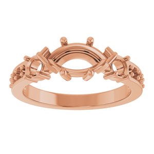 10K Rose Gold 9.5x5 mm Marquise Ring Mounting – image 6