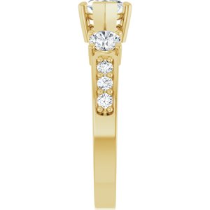 10K Yellow Gold 9.5x5 mm Marquise Ring Mounting – image 7