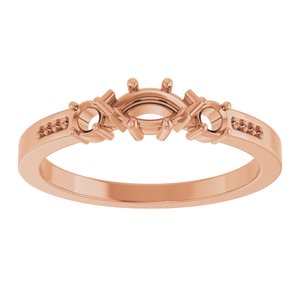 10K Rose Gold 6x3 mm Marquise Ring Mounting – image 6