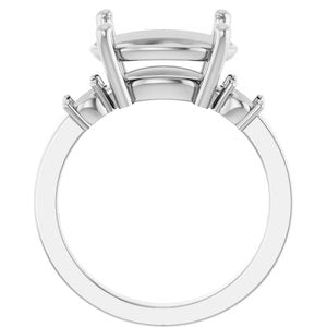 Sterling Silver 14x10 mm Oval Ring Mounting – image 4