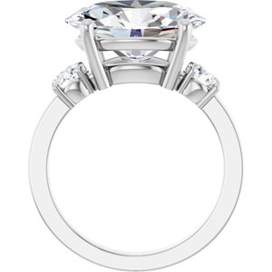 Sterling Silver 14x10 mm Oval Ring Mounting – image 3