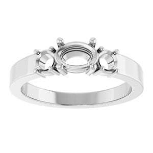 Platinum 6.5x4.5 mm Oval Ring Mounting – image 6