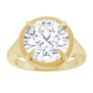 10K Yellow Gold 11 mm Round Ring Mounting – image 5