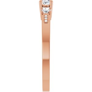 14K Rose Gold 5x3 mm Oval Ring Mounting – image 7