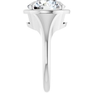10K White Gold 11 mm Round Ring Mounting – image 7