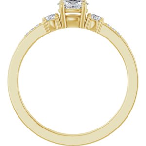 18K Yellow Gold 5x3 mm Oval Ring Mounting – image 3
