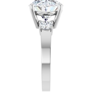 Platinum 14x10 mm Oval Ring Mounting – image 7