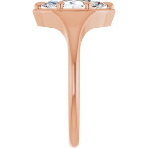 18K Rose Gold 10.5x5.5 mm Marquise Ring Mounting – image 7