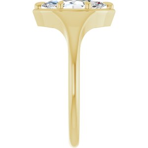 14K Yellow Gold 10.5x5.5 mm Marquise Ring Mounting – image 7