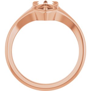 10K Rose Gold 10.5x5.5 mm Marquise Ring Mounting – image 4