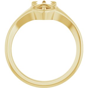 18K Yellow Gold 10.5x5.5 mm Marquise Ring Mounting – image 4