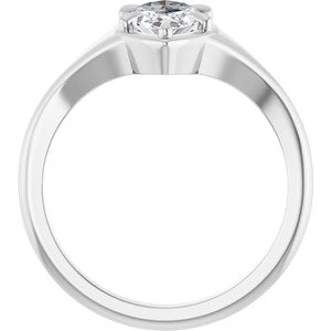 14K X1 White Gold 10.5x5.5 mm Marquise Ring Mounting – image 3