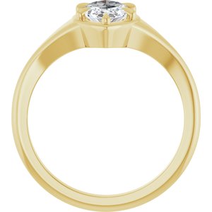 10K Yellow Gold 10.5x5.5 mm Marquise Ring Mounting – image 3