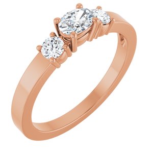 18K Rose Gold 5x3.5 mm Oval Ring Mounting