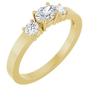 14K Yellow Gold 5x3.5 mm Oval Ring Mounting