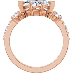 14K Rose Gold 10x5 mm Marquise Ring Mounting – image 3