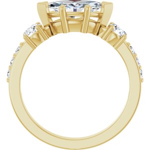 14K Yellow Gold 10x5 mm Marquise Ring Mounting – image 3