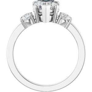 Continuum Sterling Silver 7x7 mm Heart Ring Mounting – image 3