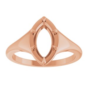 10K Rose Gold 10.5x5.5 mm Marquise Ring Mounting – image 6