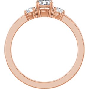10K Rose Gold 5x3.5 mm Oval Ring Mounting – image 3