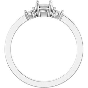 Platinum 5x3.5 mm Oval Ring Mounting – image 4