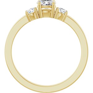 14K Yellow Gold 5x3.5 mm Oval Ring Mounting – image 3