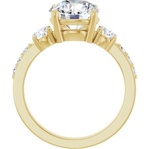 14K Yellow Gold 8.8 mm Round Ring Mounting – image 3