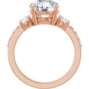 14K Rose Gold 8.8 mm Round Ring Mounting – image 3