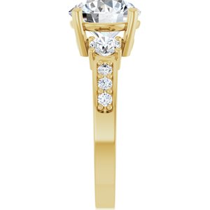 18K Yellow Gold 8.8 mm Round Ring Mounting – image 7