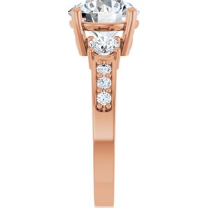 14K Rose Gold 8.8 mm Round Ring Mounting – image 7