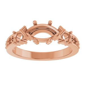 14K Rose Gold 10x5 mm Marquise Ring Mounting – image 6