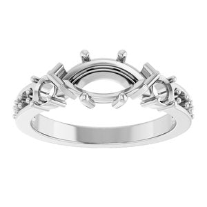 18K White Gold 10x5 mm Marquise Ring Mounting – image 6