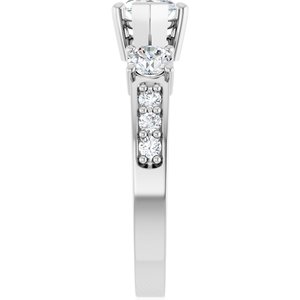 10K White Gold 10x5 mm Marquise Ring Mounting – image 7