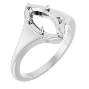 Platinum 10.5x5.5 mm Marquise Ring Mounting – image 2