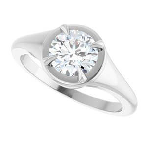 Continuum Sterling Silver 6.5 mm Round Ring Mounting – image 8