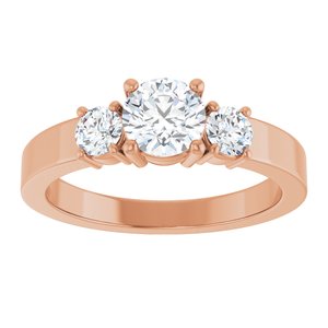 18K Rose Gold 5.5 mm Round Ring Mounting – image 5