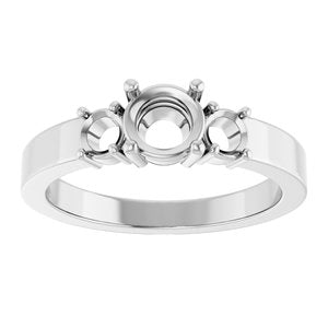 Continuum Sterling Silver 5.5 mm Round Ring Mounting – image 6