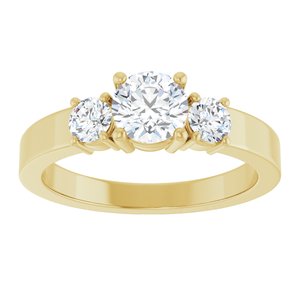 10K Yellow Gold 5.5 mm Round Ring Mounting – image 5