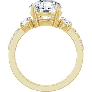 14K Yellow Gold 9.4 mm Round Ring Mounting – image 3