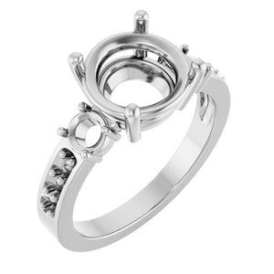 Platinum 9.4 mm Round Ring Mounting – image 2