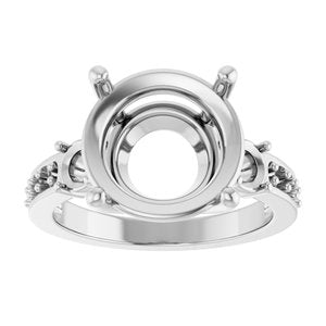 Continuum Sterling Silver 12 mm Round Ring Mounting – image 6
